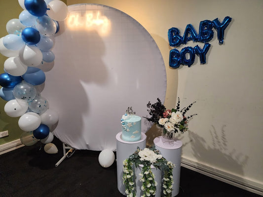 Round Mesh Backdrop Stand Hire (2m)