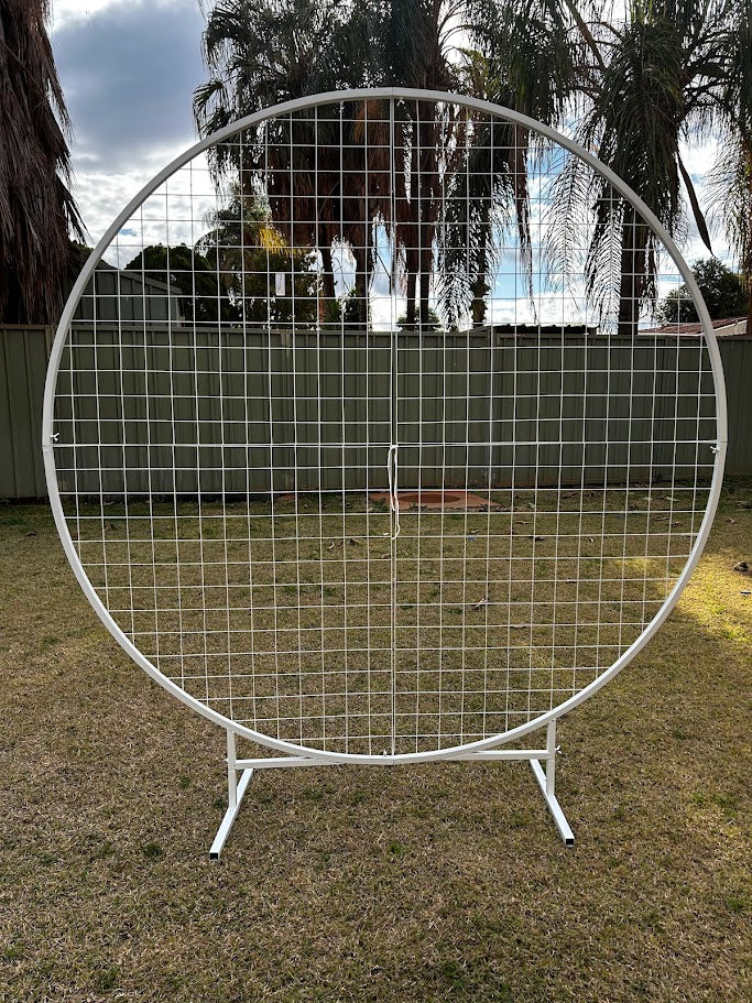 Round Mesh Backdrop Stand Hire (2m)